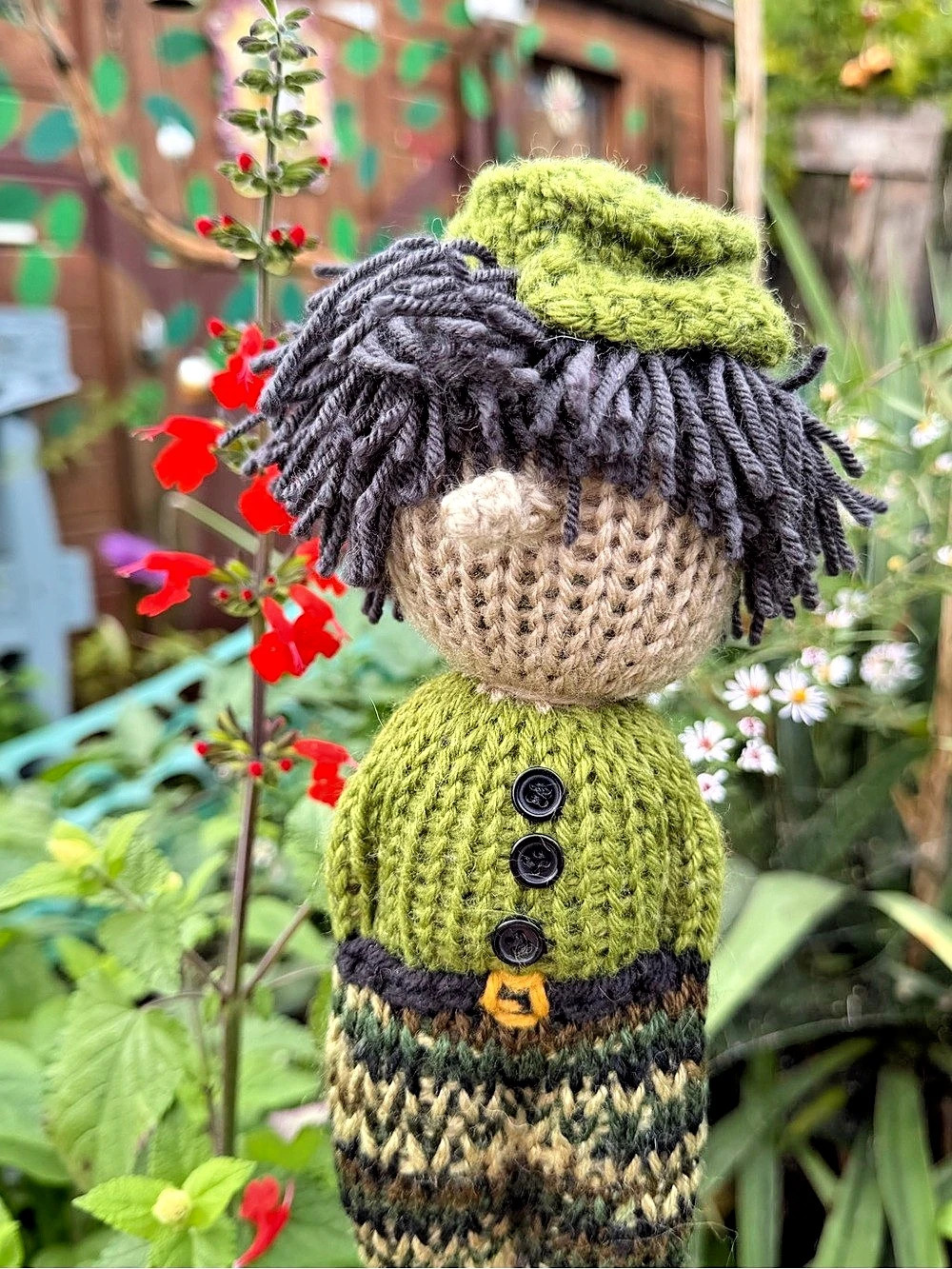 Mr. Pickles Handmade Fiber Art Doll | 11” Woodland Folk Art Character Hand Knit4